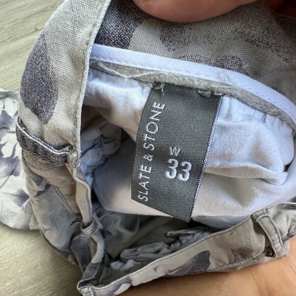 Slate & Stone Gray Cargo long Lined Shorts Mens 33 - Picture 8 of 9